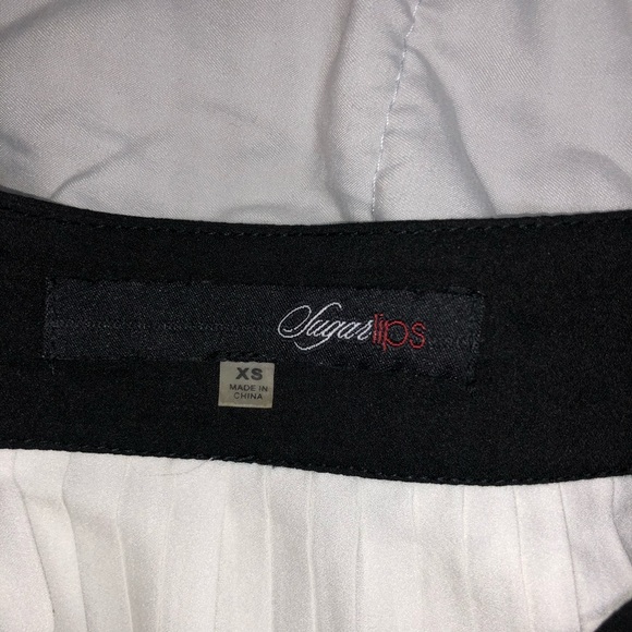 SugarLips Colorblock Pleated High Low skirt XS - Picture 3 of 6